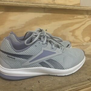 Reebok Light Gray and Purple Running Shoes